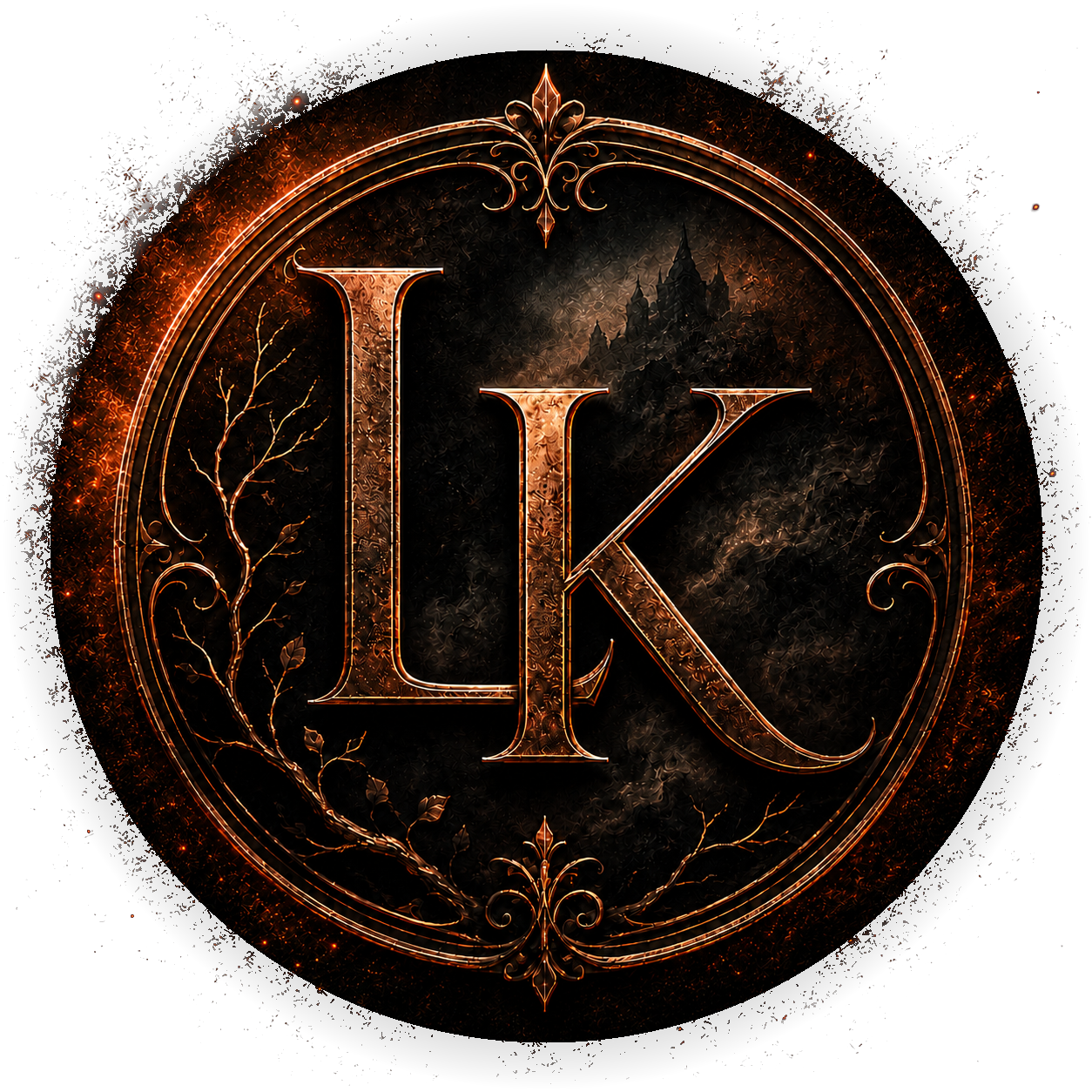 Monogramme cuivré LK de Léanor Kern