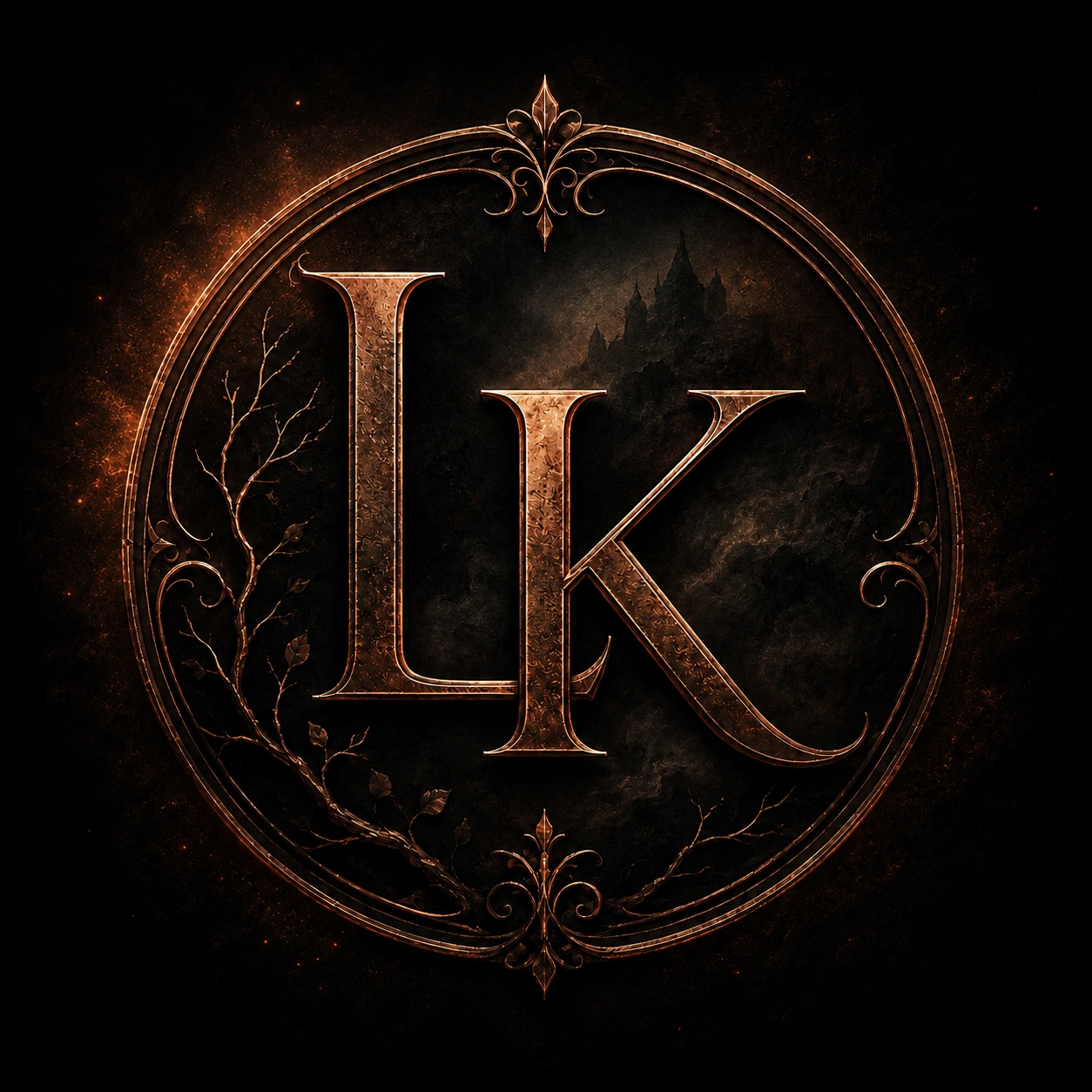 Monogramme cuivré LK de Léanor Kern