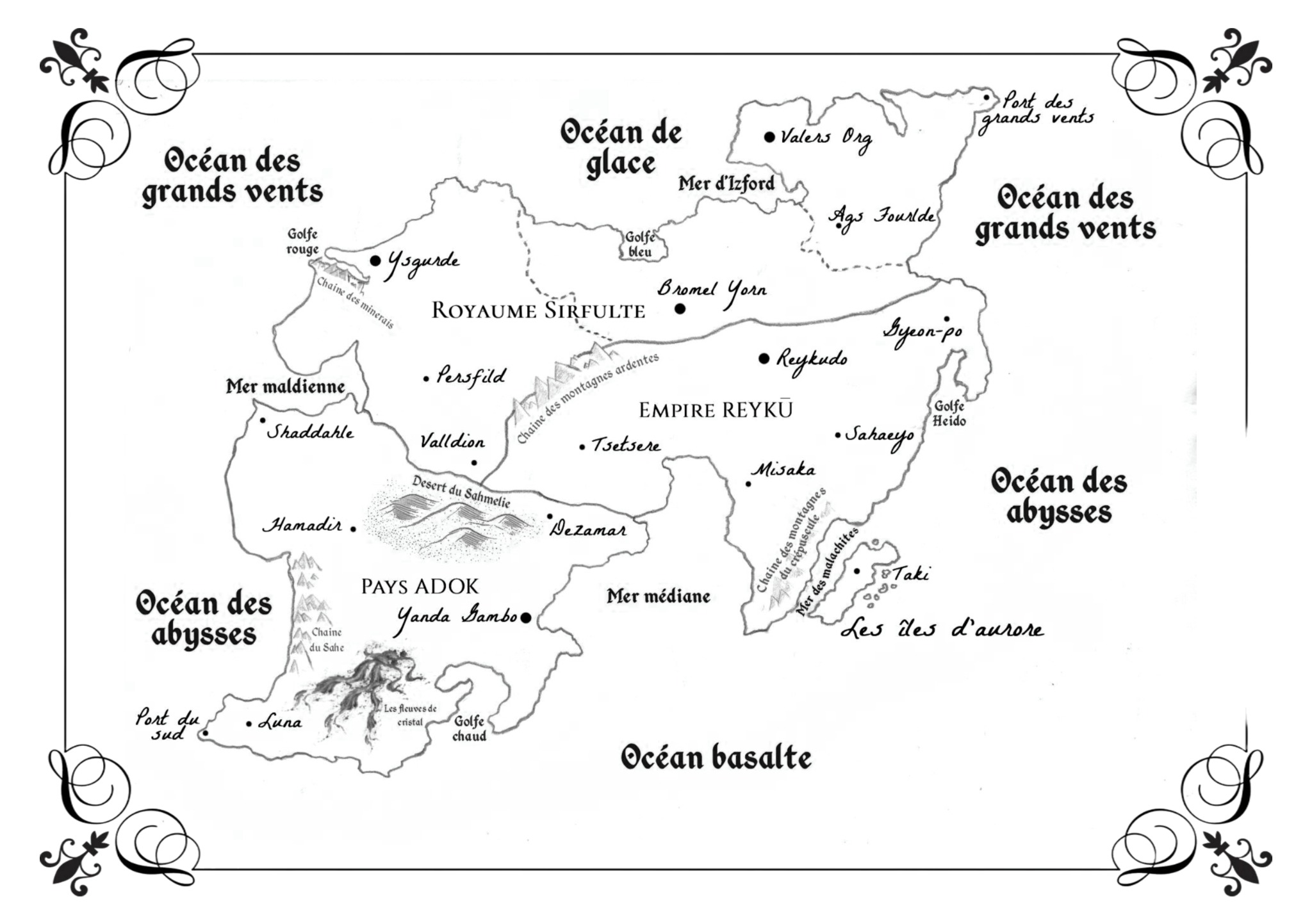 Carte du monde des Terres Unifiées